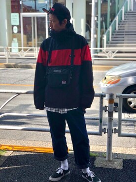 「ベンデイビス」｜「アイテム（マウンテンパーカー）」を使った、BENCH AT THE GREENEさん（メンズ・173cm）の秋コーディネート