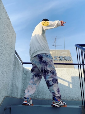 「KAPITAL」｜「アイテム（スウェット）」を使った、admaiora1006さん（メンズ・180cm）の冬コーディネート