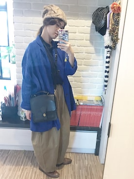 「SHOTOのアイテム」を使った、mikaさん（レディース・169cm）の秋コーディネート