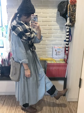 「SHOTOのアイテム」を使った、mikaさん（レディース・169cm）の秋コーディネート