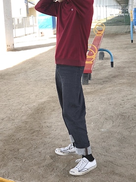 「CONVERSE TOKYO（コンバーストウキョウ）のアイテム（ニット/セーター）」を使った、daiさん（メンズ・180cm）の秋コーディネート