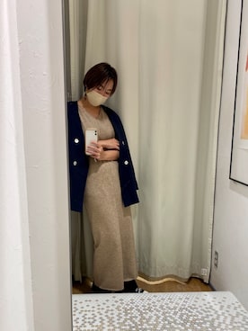 「SHENERY（シーナリー）のアイテム（ノーカラージャケット）」を使った、KOIDE_158cmさん（レディース・158cm）の秋コーディネート