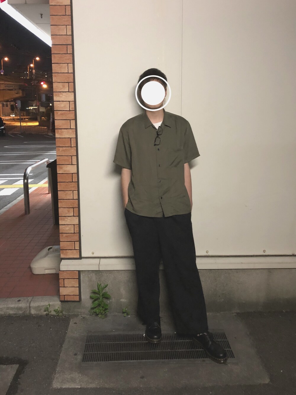 「シンプルコーデ、お洒落さんとつながりたい、GU、休日スタイル、いいね、save、フォローお願いします🤑、シャツ」｜「GUのアイテム（トップス、グリーン系）」を使った、touiさん（メンズ・185cm）の春コーディネートの1枚目の写真