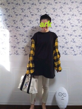 「ZARA（ザラ）のアイテム（トップス、ブラック系）」を使った、いなちゃん🌷さん（レディース・169cm）の秋コーディネート