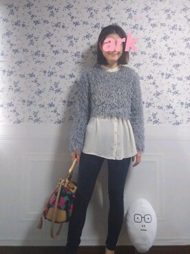 「ZARA（ザラ）のアイテム（シャツ/ブラウス、ホワイト系）」を使った、いなちゃん🌷さん（レディース・169cm）の秋コーディネート