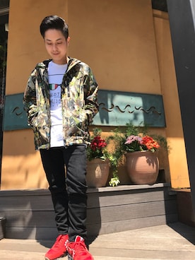 「アイテム（ブルゾン）」を使った、山Dさん（メンズ・160cm・30代）の春コーディネート