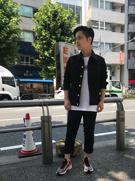 「アイテム（ブルゾン）」を使った、山Dさん（メンズ・160cm・30代）の夏コーディネート
