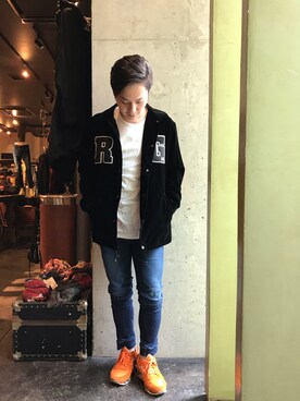 「アイテム（ブルゾン）」を使った、山Dさん（メンズ・160cm・30代）の秋コーディネート