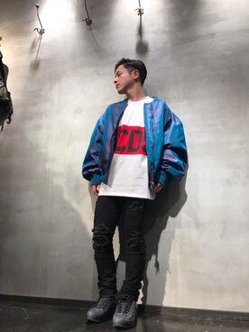 「アイテム（ブルゾン）」を使った、山Dさん（メンズ・160cm・30代）の冬コーディネート