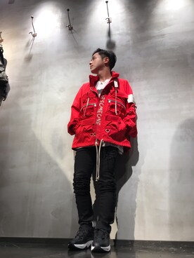 「アイテム（ブルゾン）」を使った、山Dさん（メンズ・160cm・30代）の冬コーディネート