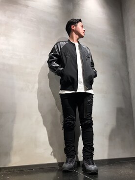 「アイテム（ブルゾン）」を使った、山Dさん（メンズ・160cm・30代）の春コーディネート