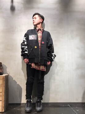 「アイテム（ブルゾン）」を使った、山Dさん（メンズ・160cm・30代）の春コーディネート