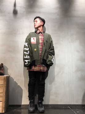 「アイテム（ブルゾン）」を使った、山Dさん（メンズ・160cm・30代）の春コーディネート