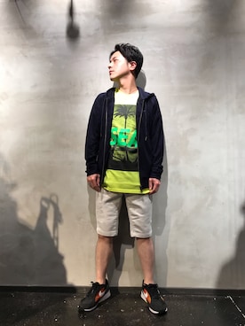 「1PIU1UGUALE3  RELAX （ウノピゥウノウグァーレトレ リラックス）のアイテム（トップス）」を使った、山Dさん（メンズ・160cm）の春コーディネート