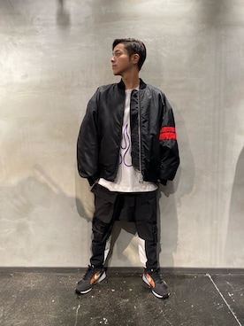「アイテム（ブルゾン）」を使った、山Dさん（メンズ・160cm・30代）の秋コーディネート