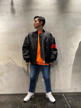 「アイテム（ブルゾン）」を使った、山Dさん（メンズ・160cm・30代）の秋コーディネート