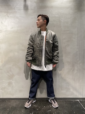 「アイテム（ブルゾン）」を使った、山Dさん（メンズ・160cm・30代）の冬コーディネート
