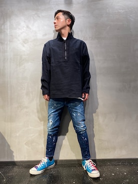 「アイテム（ブルゾン）」を使った、山Dさん（メンズ・160cm・30代）の春コーディネート