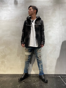「アイテム（ブルゾン）」を使った、山Dさん（メンズ・160cm・30代）の夏コーディネート