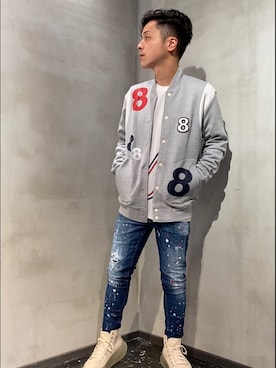 「アイテム（ブルゾン）」を使った、山Dさん（メンズ・160cm・30代）の秋コーディネート