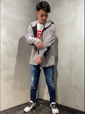 「アイテム（ブルゾン）」を使った、山Dさん（メンズ・160cm・30代）の秋コーディネート