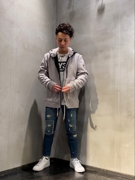 「アイテム（ブルゾン）」を使った、山Dさん（メンズ・160cm・30代）の冬コーディネート