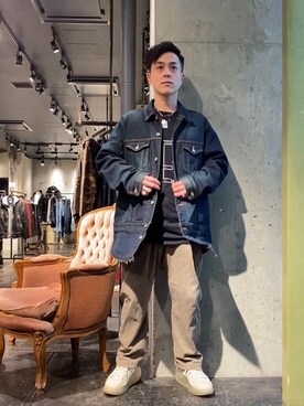 「アイテム（ブルゾン）」を使った、山Dさん（メンズ・160cm・30代）の冬コーディネート