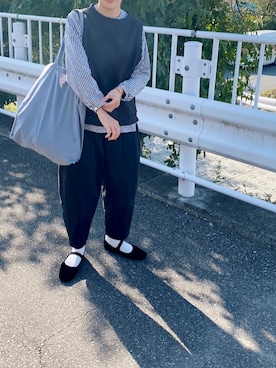 「ニコアンド」｜「アイテム（バレエシューズ）」を使った、2yuka2さん（レディース・162cm）の秋コーディネート