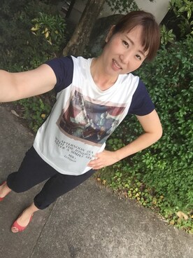 「Import & Select（インポートアンドセレクト）のアイテム（パンツ）」を使った、エマさん（レディース・171cm）の夏コーディネート