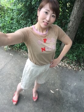 「Import & Select（インポートアンドセレクト）のアイテム（パンツ）」を使った、エマさん（レディース・171cm）の夏コーディネート