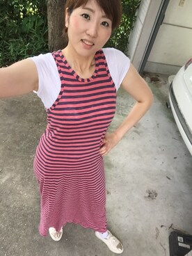 「Import & Select（インポートアンドセレクト）のアイテム（ワンピース/ドレス）」を使った、エマさん（レディース・171cm）の夏コーディネート