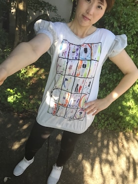 「Import & Select（インポートアンドセレクト）のアイテム（パンツ）」を使った、エマさん（レディース・171cm）の夏コーディネート