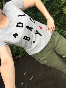 「Import & Select（インポートアンドセレクト）のアイテム（パンツ）」を使った、エマさん（レディース・171cm）の夏コーディネート