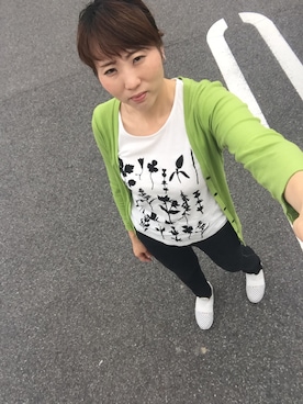 「Import & Select（インポートアンドセレクト）のアイテム（パンツ）」を使った、エマさん（レディース・171cm）の夏コーディネート