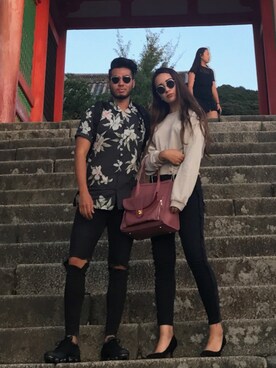 「PULL&BEAR（プルアンドベア）のアイテム（スウェット）」を使った、agnesfurubayashiさん（レディース・167cm）の秋コーディネート