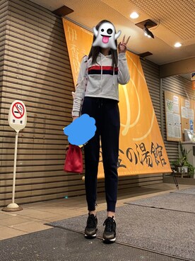 「いいね返し」｜「アイテム（スウェットパンツ）」を使った、mi811さん（レディース・170cm）の秋コーディネート