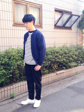 「SCYE BASICS（サイベーシックス）のアイテム（Tシャツ/カットソー）」を使った、MICHIAKI ISHIDOさん（メンズ・170cm）の春コーディネート