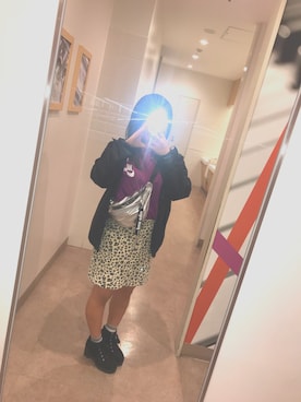 「アイテム（ボディバッグ/ウエストポーチ、シルバー系）」を使った、あいさん（レディース・150cm）の冬コーディネート