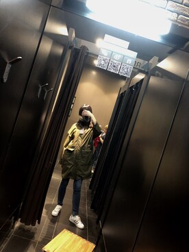「PULL&BEAR（プルアンドベア）のアイテム（ライダースジャケット）」を使った、吴拾伍さん（レディース・174cm）の夏コーディネート