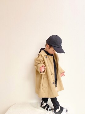 「kids」｜「アイテム（トレンチコート）」を使った、8さん（キッズ・90cm）の春コーディネート