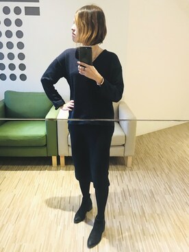 「H&M（エイチ・アンド・エム）のアイテム（ブーティ）」を使った、Mint Vanillaさん（レディース・162cm）の春コーディネート