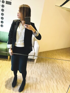 「H&M（エイチ・アンド・エム）のアイテム（ブーティ）」を使った、Mint Vanillaさん（レディース・162cm）の春コーディネート