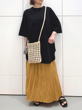 「LAKOLE（ラコレ）のアイテム（チュニック）」を使った、yun..さん（レディース・160cm）の夏コーディネート