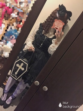 「ハロウィン」｜「アイテム（ジャンパースカート）」を使った、Mさん（レディース・156cm）の秋コーディネート