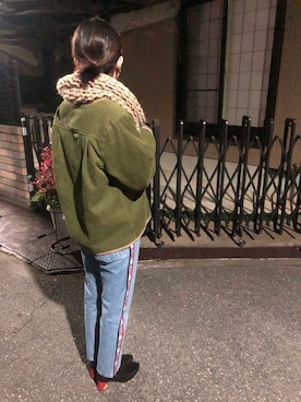 「リバーシブル」｜「アイテム（ブーティ）」を使った、かわぐっちゃんさん（レディース・160cm）の冬コーディネート