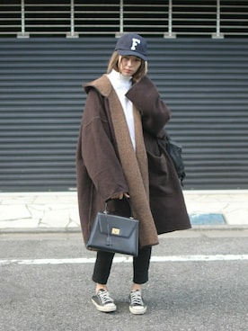 「Max Mara（マックスマーラ）のアイテム（その他アウター）」を使った、lubbshopさん（レディース・159cm）の冬コーディネート