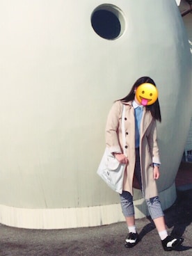 「スプリングSENSEOFPLACE」｜「アイテム（トレンチコート）」を使った、KANAKOさん（レディース・157cm）の春コーディネート