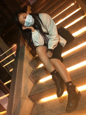 「BOOMのアイテム」を使った、:EGGさん（レディース・165cm）の春コーディネート