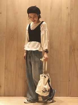 「Discoat Parisien」｜「アイテム（ハンチング/ベレー帽）」を使った、_a_n_c_o___さん（レディース・158cm）の春コーディネート