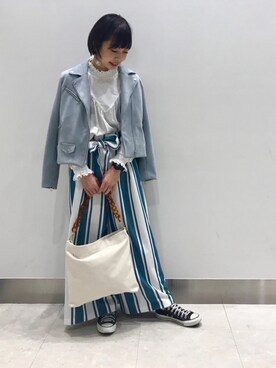 「CONVERSE（コンバース）のconverse（コンバース） ALL STAR OX（オールスターOX）（スニーカー）」を使った、_a_n_c_o___さん（レディース・158cm）の冬コーディネート